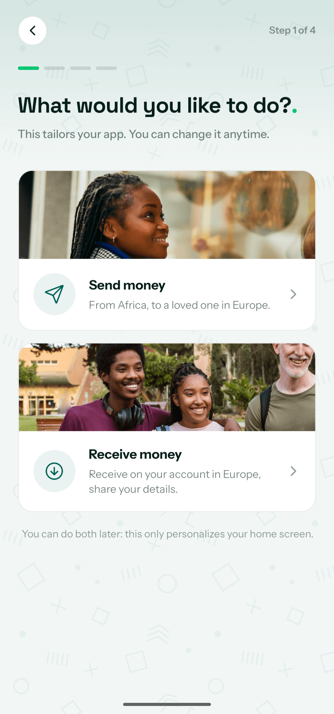 Écran de connexion à l'application Nkap.